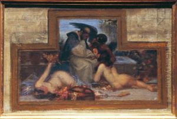 Las Tentaciones De San Antonio Oil Painting by Eduardo Rosales