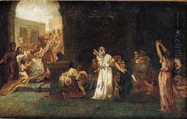 La Matanza De Los Inocentes Oil Painting by Eduardo Rosales