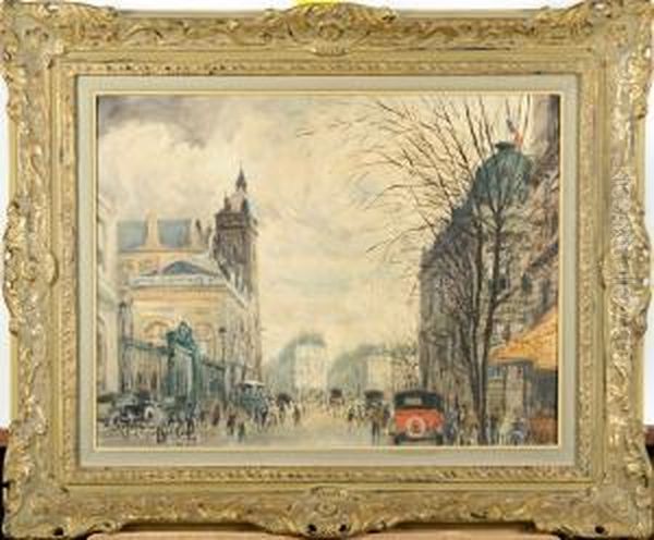 Parisboulevard Oil Painting by Georges Rose