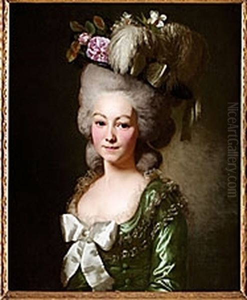 La Marquise De Becdelievre Oil Painting by Alexander Roslin