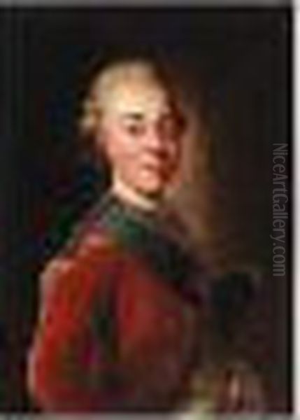 Portrait Of Grand Duke, 
Tsarevich And Heir, Pavel Petrovich (reigned As Paul I From 1796-1801) Oil Painting by Alexander Roslin