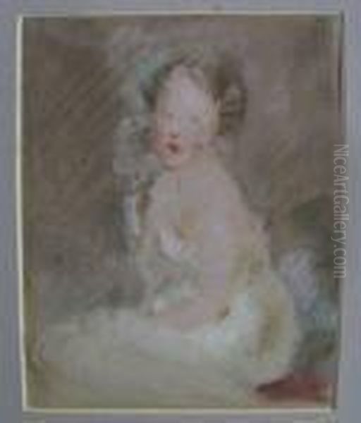 Kleines Madchen Im Weisen Ballkleid Oil Painting by Paul Rosner