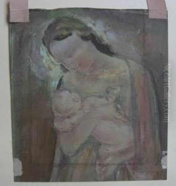 Mutter Mit Kind Oil Painting by Paul Rosner