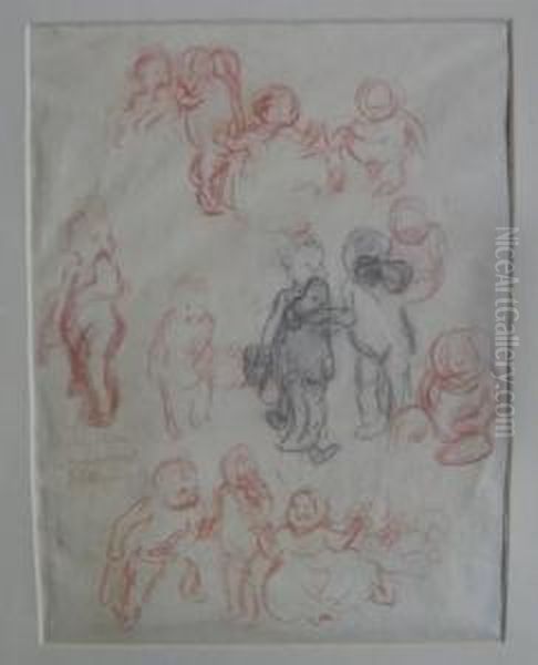 Die Vier Temperamente Oil Painting by Paul Rosner