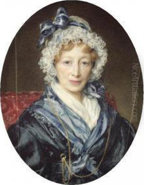 A Portrait Of Mrs Emilia Boucherett Oil Painting by William Charles Ross