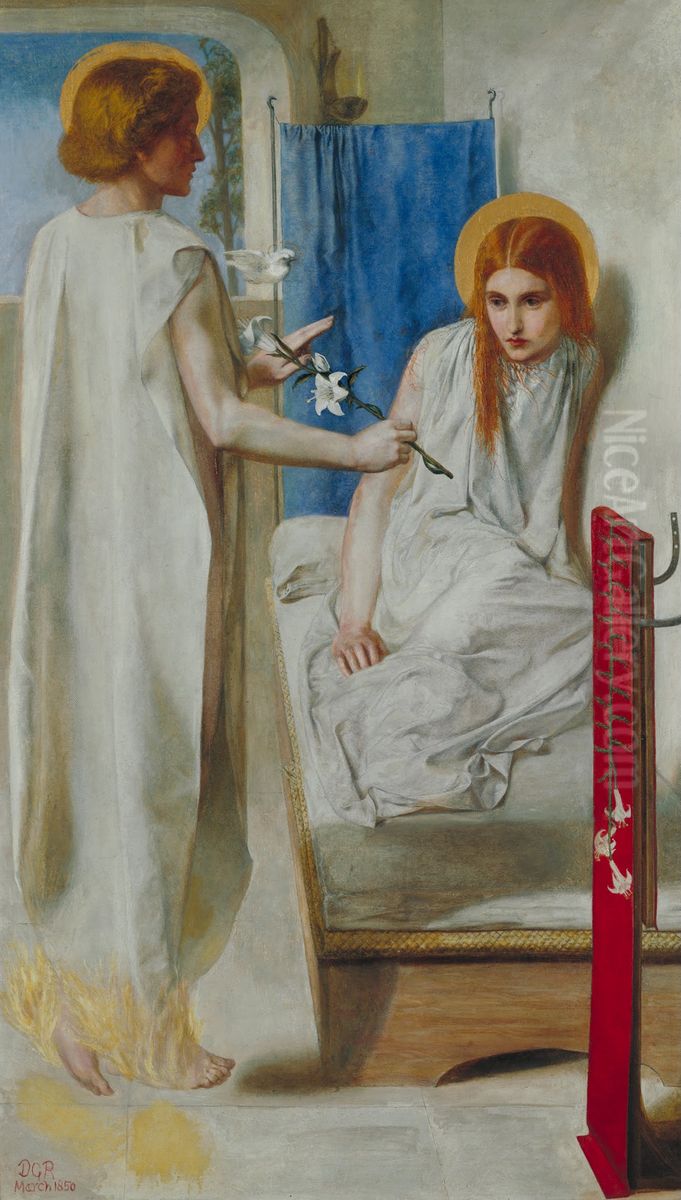 The Annunciation Oil Painting by Dante Gabriel Rossetti