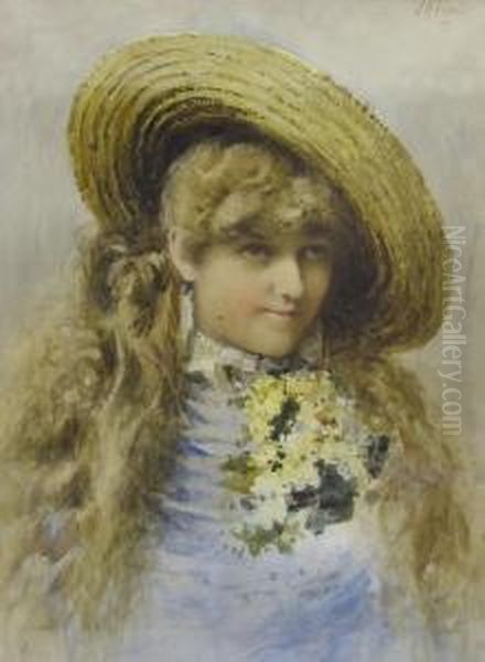 The Village Beauty Oil Painting by Alexander M. Rossi