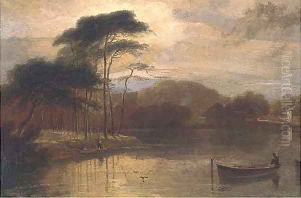 Near Wanstead, Essex Oil Painting by William Daniell RA