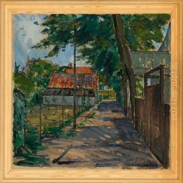 Indkorsel Til En Landejendom, Bagsvaerd Oil Painting by Peter Rostrup Boyesen