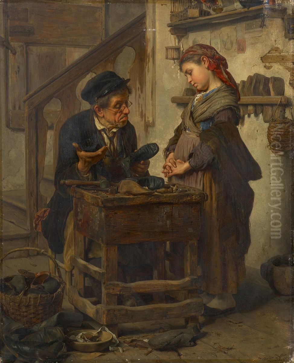 Il Ciabattino Oil Painting by Antonio Rotta