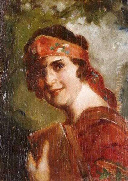 No Konyvvel Oil Painting by Mozart Rottmann