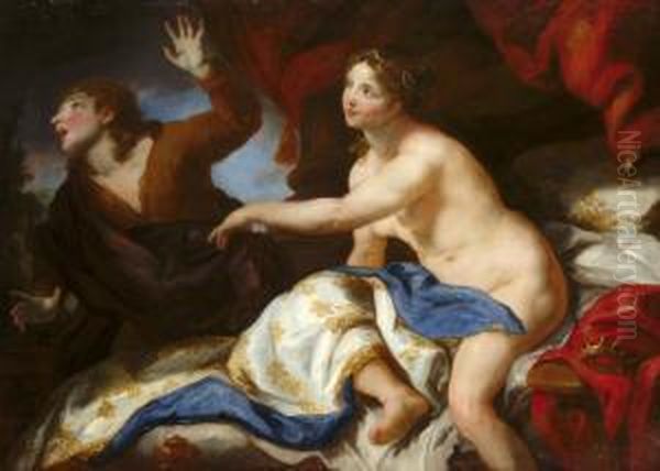 Jozsef Es Putifarne Oil Painting by Johann Michael Rottmayr