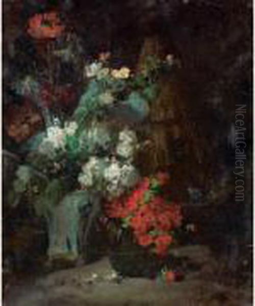 Bouquet De Fleurs Oil Painting by Philippe Rousseau