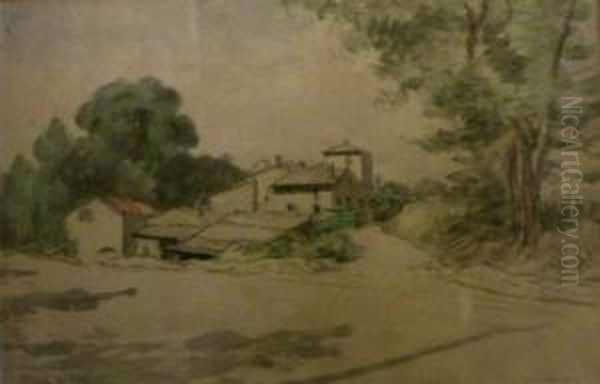 Paysage Oil Painting by Joseph-Victor Roux-Champion