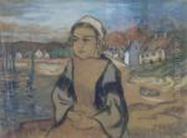 Le Bretonne Oil Painting by Joseph-Victor Roux-Champion