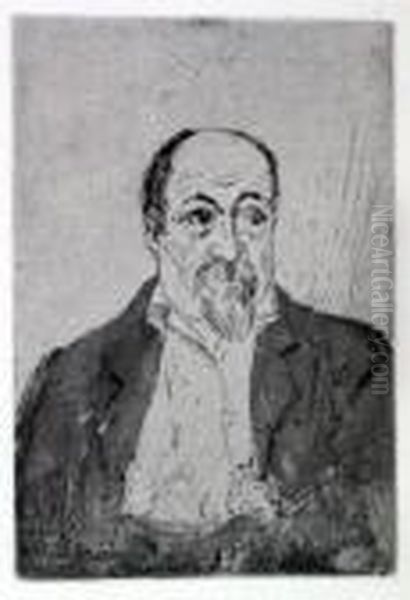 Paul Signac (brustbild En Face). Oil Painting by Joseph-Victor Roux-Champion