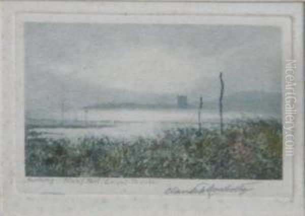 Morning, Rising Mist, Lelant. Oil Painting by Claude Hamilton Rowbotham