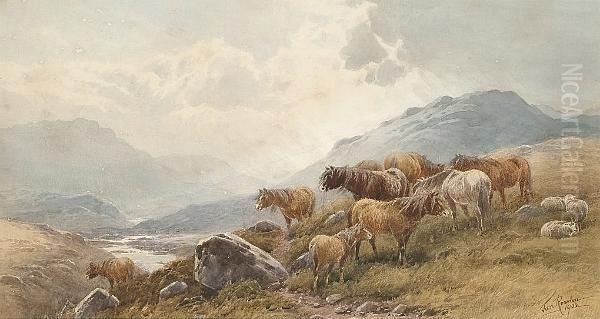 Dartmoor Ponies Oil Painting by Thomas, Tom Rowden