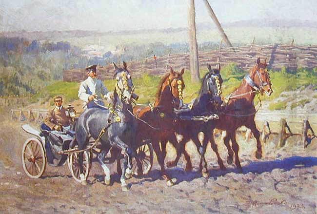 Czworka Oil Painting by Zygmunt Rozwadowski