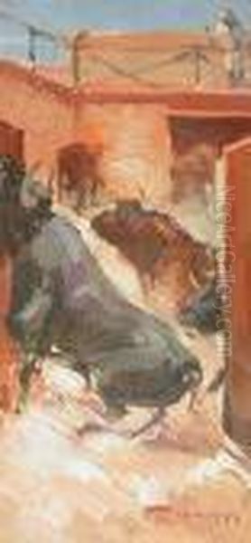 Escena Taurina. Oil Painting by Carlos Ruano Llopis