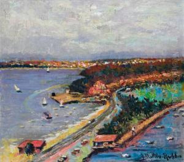 Approach To Spit Bridge Oil Painting by Anthony Datillo Rubbo