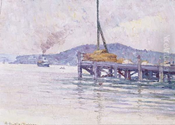 The Cargo Wharf Oil Painting by Anthony Datillo Rubbo