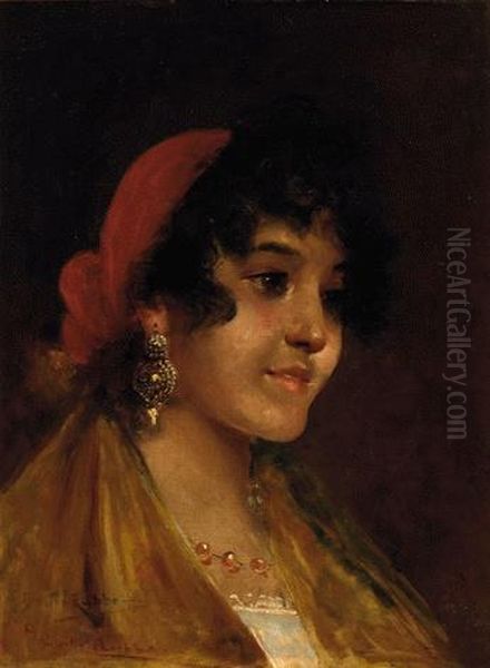 Gypsy Girl Oil Painting by Anthony Datillo Rubbo
