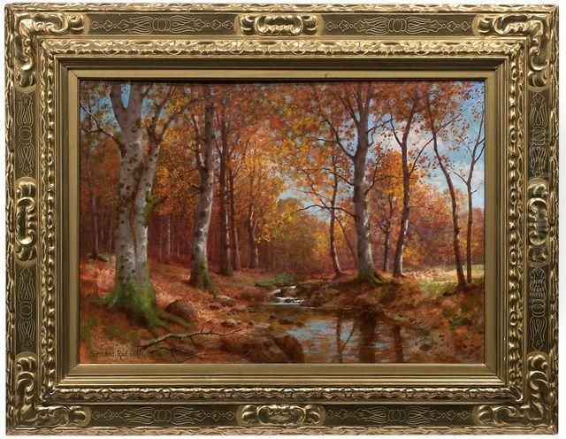 Waldbach Im Herbst Oil Painting by Hermann Rudisuhli
