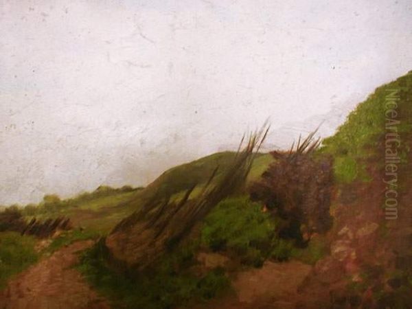 Traugott, Paysage Oil Painting by Hermann Rudisuhli