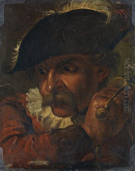 Etude De Soldat Oil Painting by Georg Philipp Rugendas I