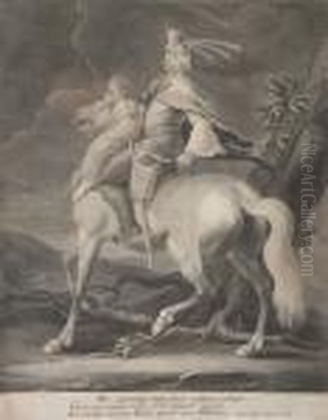 Ryttarportratt, Ett Par Oil Painting by Georg Philipp Rugendas I