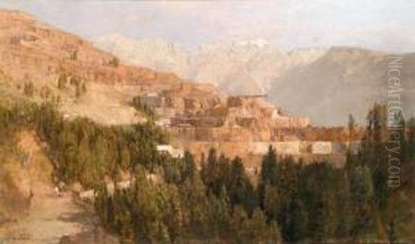 Blick Auf Den Steirischenerzberg Oil Painting by Robert Russ