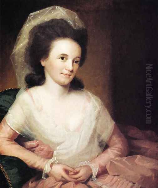 Mrs. John Johnston (Martha Spear) Oil Painting by Ralph Earl