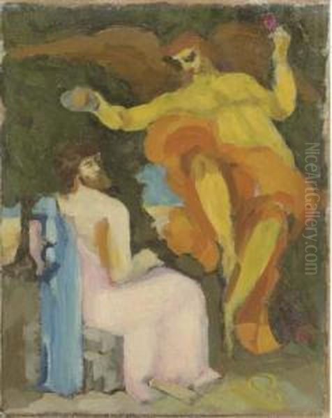 The Visitation Oil Painting by Morgan Russell