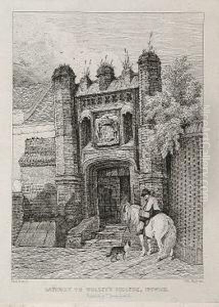 Picturesque Antiquities Of 
Ipswich, A Selection From The Remains Of Ancient Edifices Existing In 
That Town Oil Painting by Walter Westley Russell