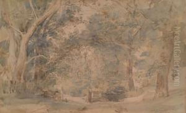 The Lane Oil Painting by Walter Westley Russell