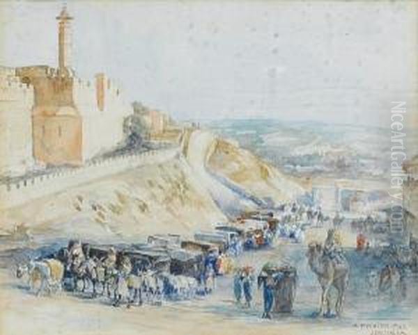 Jerusalem Oil Painting by Anna Rychter-May