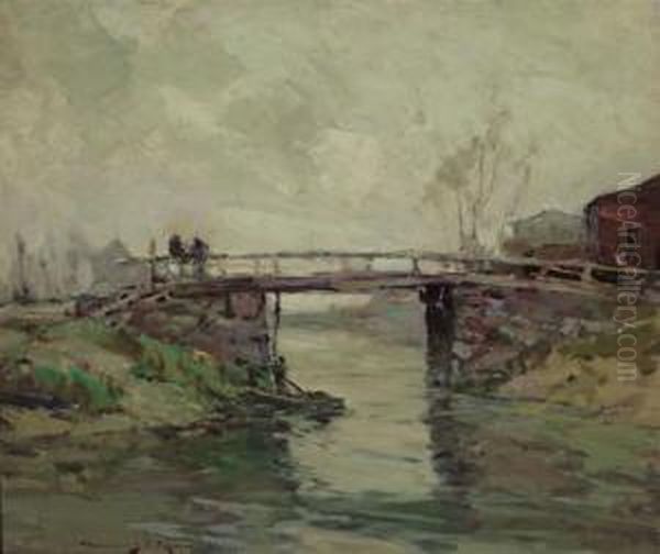 The Bridge Oil Painting by Chauncey Foster Ryder