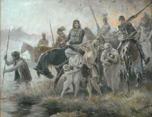 Branka - Scena Historyczna Oil Painting by Jozef Ryszkiewicz