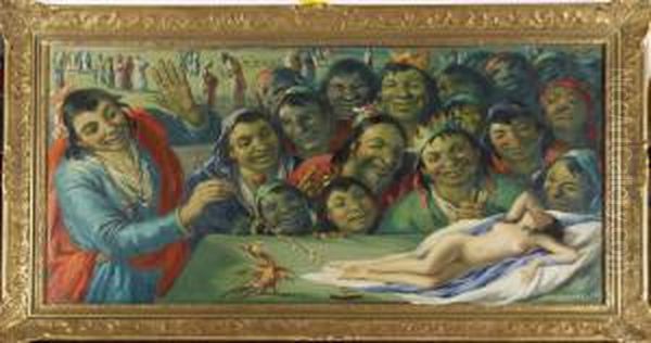 Una Mujer De
La Tierra Oil Painting by Daniel Sabater Y Salabert