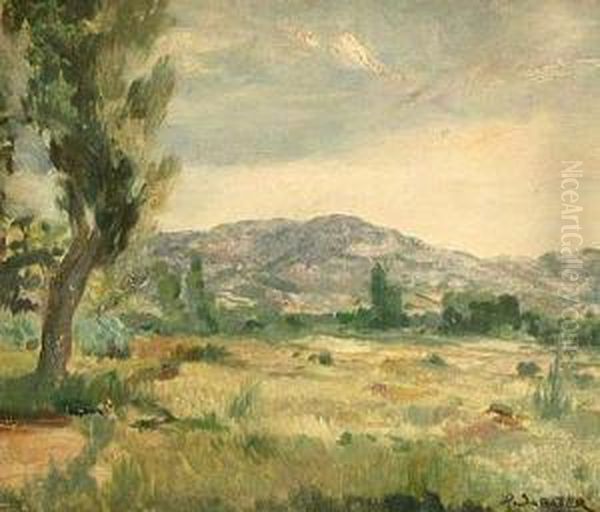 Paisaje. Oil Painting by Daniel Sabater Y Salabert
