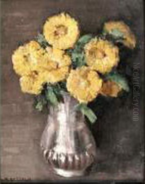 Fleurs Au Pichet Oil Painting by Georges-Hanna Sabbagh