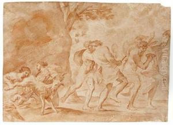 The Birth Of Urban Viii Barberini Oil Painting by Andrea Sacchi