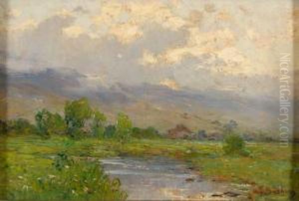 Paesaggio Di Campagna Oil Painting by Giuseppe Sacheri