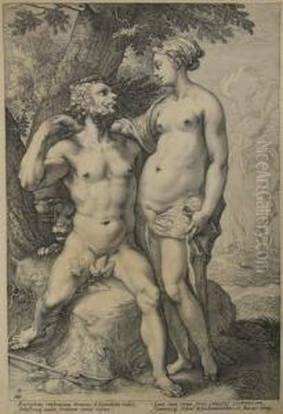 Three Paired Gods Andgodessess. Three Engravings After Oil Painting by Jan Pietersz. Saenredam