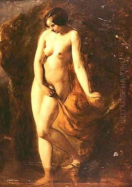The Bather Oil Painting by William Etty