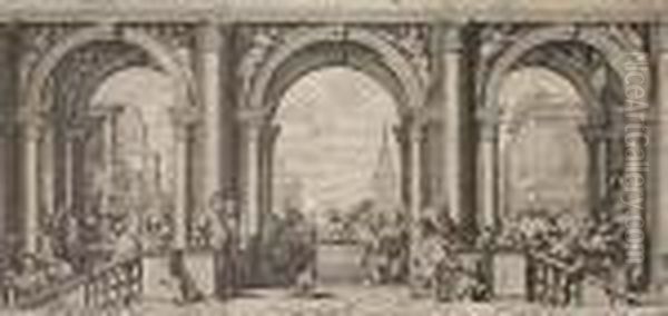 Christ At The Feast Of Simon Oil Painting by Jan Pietersz. Saenredam