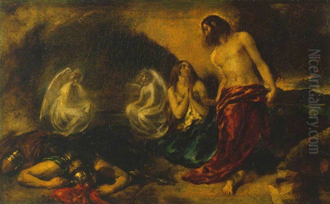 Christ Appearing To Mary Magdalene After The Resurrection Oil Painting by William Etty