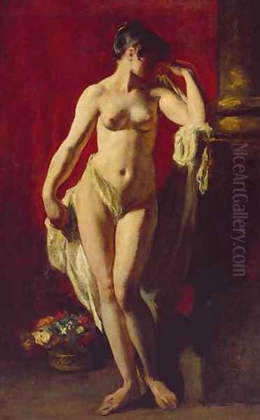 Standing Female Nude Oil Painting by William Etty