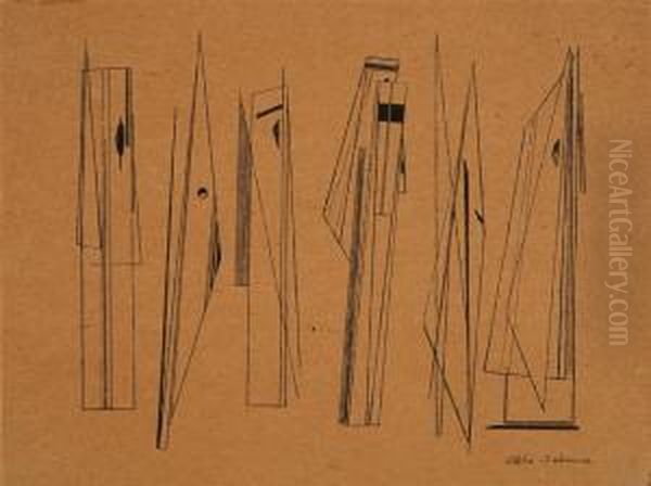 Untitled Oil Painting by Attilio Salemme